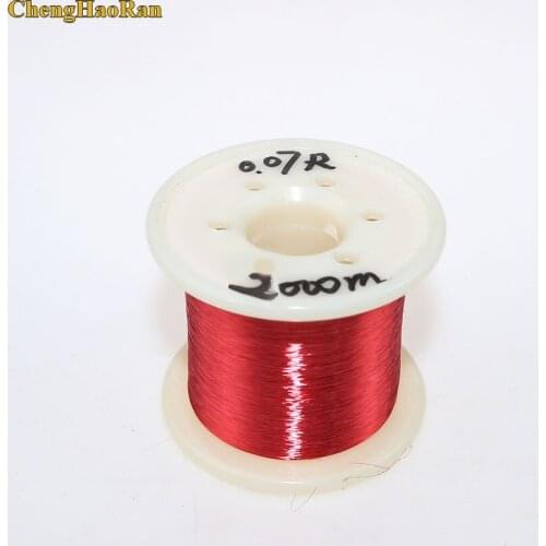 ChengHaoRan 0.07 mm 2000m Copper Wire Polyurethane Enameled Wire Qa-1-155 0.07mm X 2000 red Meters/pc