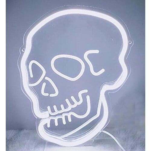 Skull Ghost Custom Handmade Real Glass Tube Beer Bar Store KTV Decoration Cute Room Decor Display Neon LED Light Sign 14"X 17"