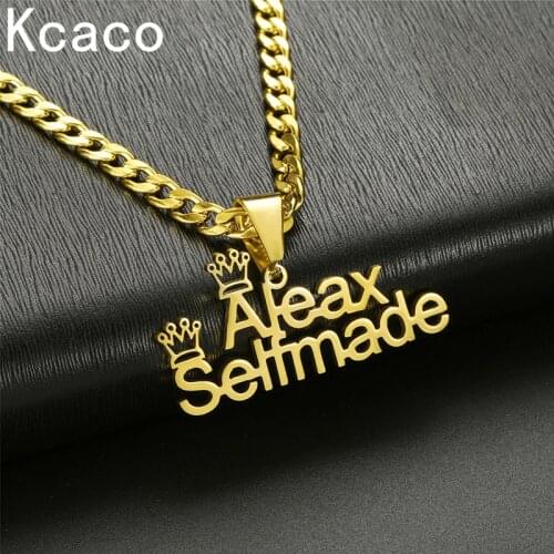 Customized Fashion Stainless Steel Name Necklace Personalized Letter Gold NK Chain Necklace Pendant Nameplate Gift for Men