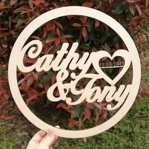 Personalized Bride and Groom Name Wedding Photo Props Wooden Wedding Decoration Unique Wedding Party Gifts Photobooth Props