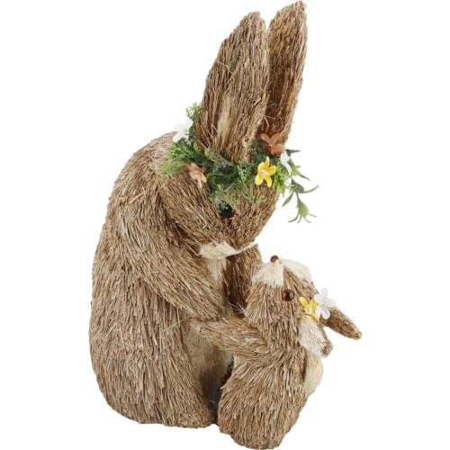 Artificial Squirrel Easter Decoration Straw Woven Garden Brown Orange Decorations Home Photoshoot Supplies Simulation Animal