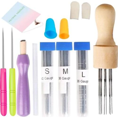 KAOBUY 43PCS Needle Felting Tools With Wood Awl, Instruction For Needle Felting DIY Felting Supplies