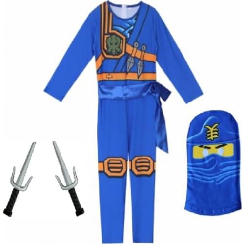 Anime ninjago birthday Advanced Latest ninjago costume Boys and Girls Jumpsuit Set Halloween Christmas Party gift