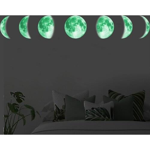 Creative Luminous effect Lunar eclipse decorative wall sticker for living room kids bedroom wall decor decal decor murals