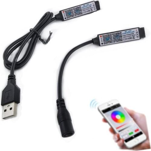 Mini RGB Bluetooth-compatible Controller USB 5V 12V 24V Music Bluetooth LED Controller Light Strip Controller For RGB LED Strip