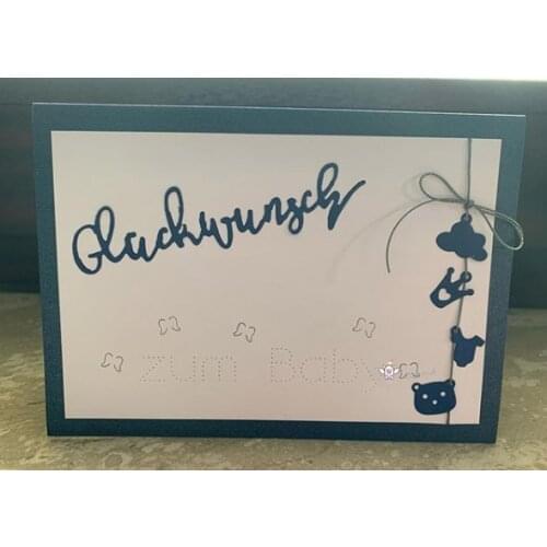 Mmao Crafts Metal Steel Cutting Dies New To the baby letters Stencil For DIY Scrapbooking Paper/photo Cards Embossing Dies