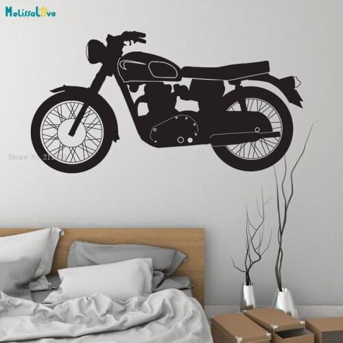 Motorcycle Wall Sticker Exquisite Decals Home Decoration Cool Design Living Room Office Self-adhesive for Man Dream YT1487