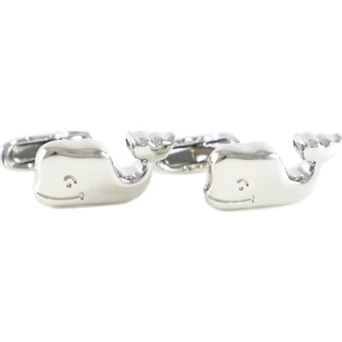 Novelty Whale Cuff Links Sea Animal Sperm Whale Cufflinks Fathers Day Birthday Gift Cuff Links Wedding Cuff Links