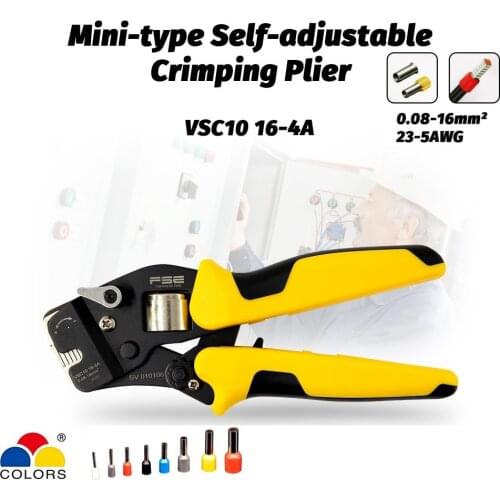 Adjustable Precise HSC10 16-4A Crimping Pliers Multi Tool Mini-type Self-Adjustable Casing type Special Clamp 0.25-16mm VSC10 16
