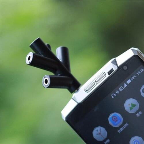 Useful 3.5mm 4 Way Port Aux Audio Spliter Multi Headphone Earphone Adapter Converter 1 Male to 2 3 4 Female Color Random