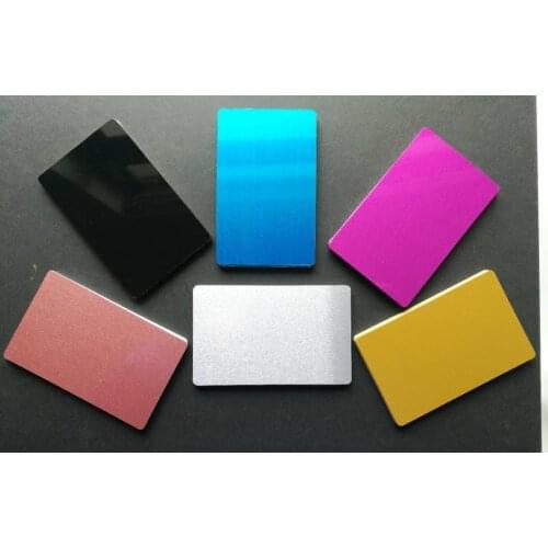 0.22mm 100pcs Blank Sublimation Metal Name Card Printing Business Card Ink Transfer Laser Making Material 23Colors Choice