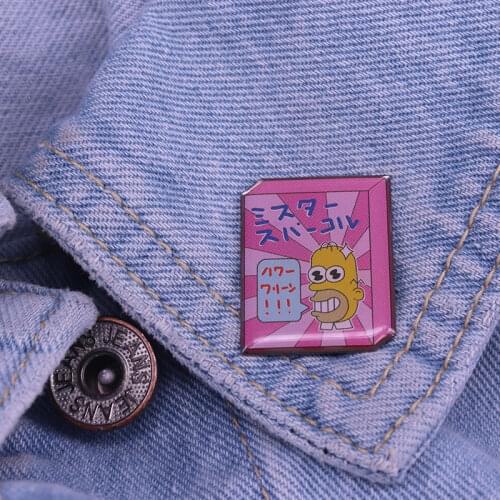 Simpsons Enamel Pins for Backpacks Jackets Shirts Anime Lapel Cute Brooches for Women Fashion Jewelry Kids Children Gift