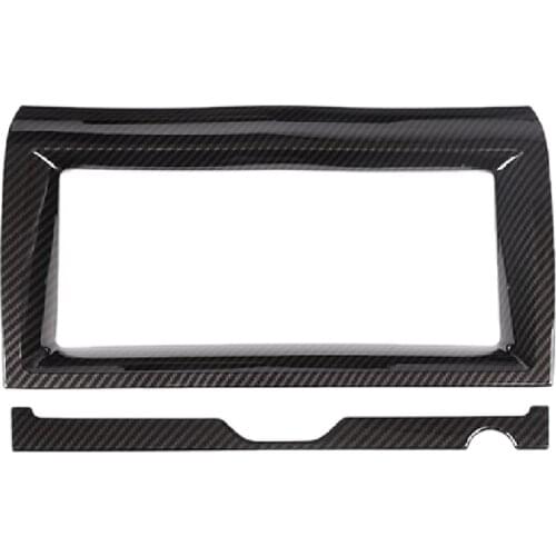 Carbon Fiber Style ABS Car Interior Navigation Frame Trim for Jaguar E-PACE E PACE 2018 2019 Accessories and Parts