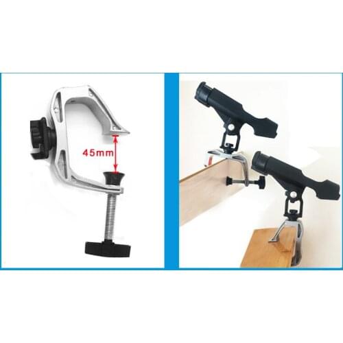 Fishing Rod rack Holders clamp on Adjustable Removable 360 degree Kayak Boat Support Pole stand Bracket