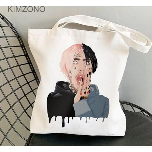 Lil Peep shopping bag handbag recycle bag shopper shopper grocery bolso bag string shoping grab