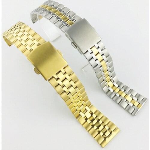 10/12/14/16/18/19/20/22mm Ultra-thin Stainless Steel Watch band Strap Folding Clasp for Men Women Watchband Replacement Bracelet