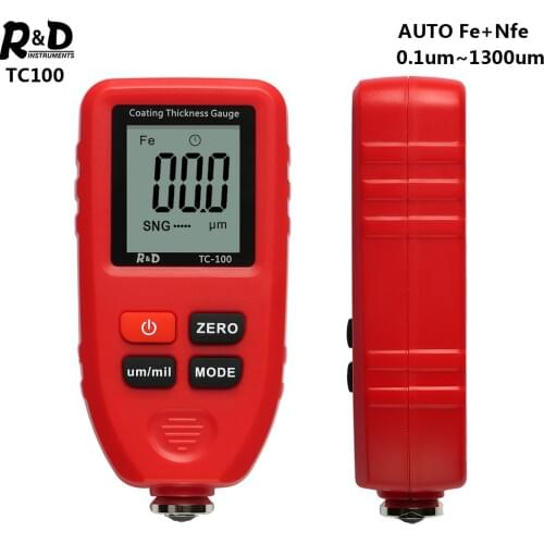 Coating Thickness Gauge 0.1micron/0-1300 Car Paint Film Thickness Tester Measuring FE/NFE Russian Manual Paint Tool