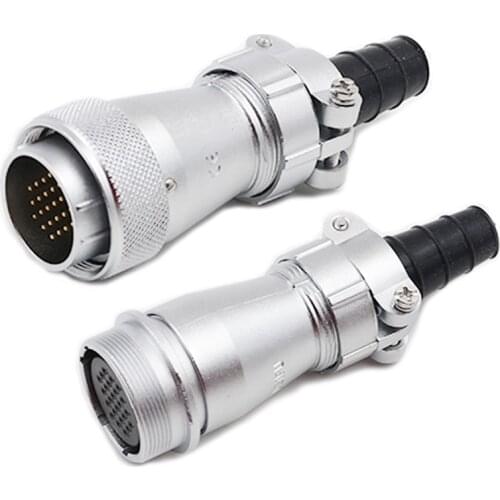 WEIPU WF28 TI+ZI M28 Electrical In-line Cable Connector Waterproof Welding Wire Adapter 2 3 4 7 8 9 10 12 16 17 20 24 26 Pin