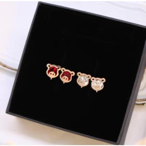 Jewelry & Accessories, Fashion Jewelry Earrings, Lovely festival pig titanium steel stud earrings