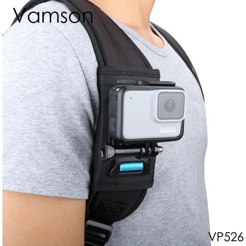 For Gopro 9 8 7 6 5 session Accessories Backpack Clip for go pro Fixed Bracket Base for DJI OSMO for XiaoYi 4K Vamson VP526