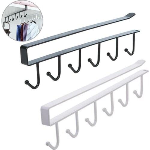 1PC Metal Hook Under Shelf Mug Cupboard Kitchen Organiser Hanging Rack Holder Punch-free Creative Storage Use The Space Dropship
