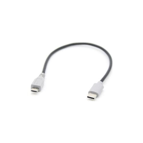 1pcs USB Type C 3.1 Male To Micro USB 5 Pin B Male Plug Converter OTG Adapter Lead Data Cable for Mobile Macbook 25cm