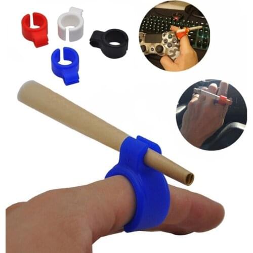 1PC Waterproof Endlessly Artifact Silicone Ring Finger Hand Rack Cigarette Holder For Regular Smoking Smoker For Home Decoration