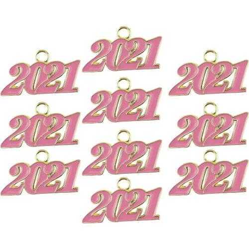 10Pcs Keychain Pendant Numeral Keyring Key Chain Making Charms Handmade Earring Crafting Dropping Decorations Decor Accessories
