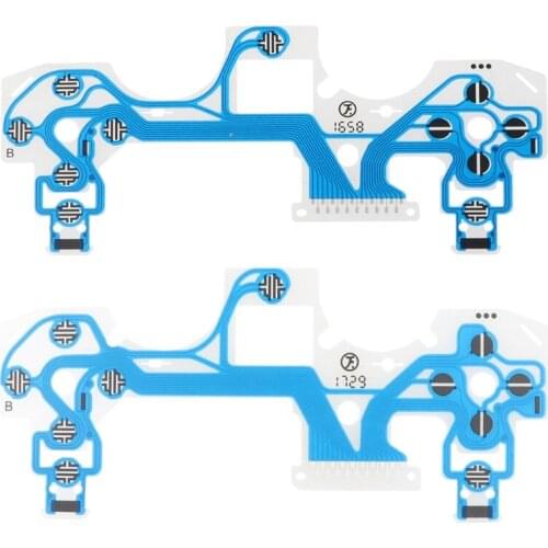 10PCS For PS4 030 040 050 Blue Controller Conductive Film Keypad Flex Cable Buttons Ribbon Circuit Board