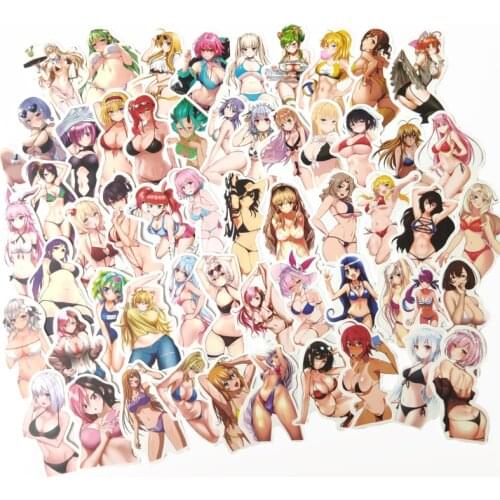 100/10/50 PCS Japanese sexy beauty helmet stickers dumb film sexy beauty notes luggage waterproof car stickers
