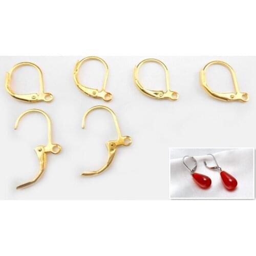 100PCS Hot DIY production jewelry accessories earrings gold earrings accessories round ear ear hook ear clip hand ear clip