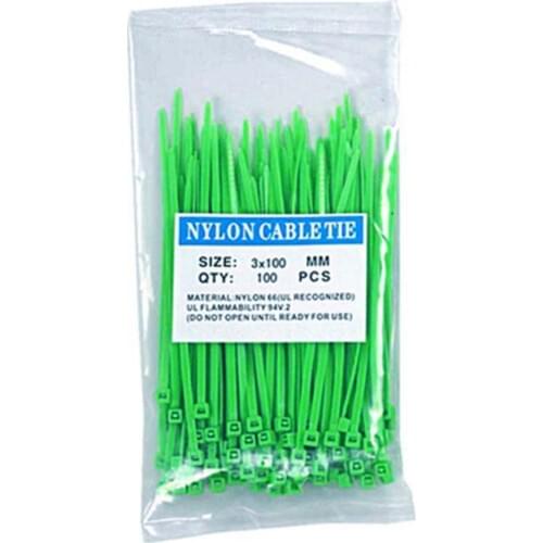 100PCS Emulational Green Cable Ties Zip Tie Wraps For Artificial Lawn Plant Background Decorations