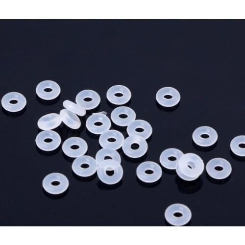 100PCS Silicone Rubber Stoppers Ring Bead Spacer Charm Bracelet For Jewelry DIY