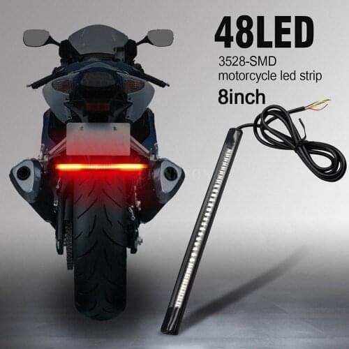 100 unids/lote Universal Flexible 18 LED motocicleta ATV freno trasero parada señal de giro tira de luz