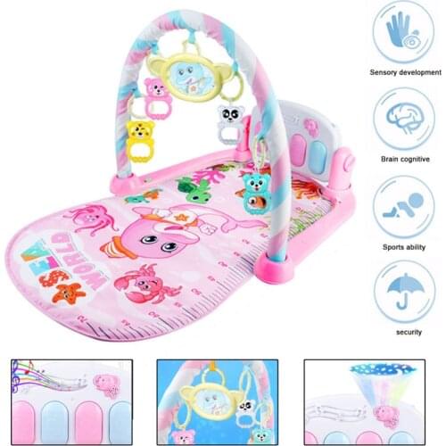 3 in 1 Baby Play Mat Baby Gym Toys Soft Lighting Rattles Musical Toys For Babies Educational Toys Play Gym Music Mat Baby Gifts