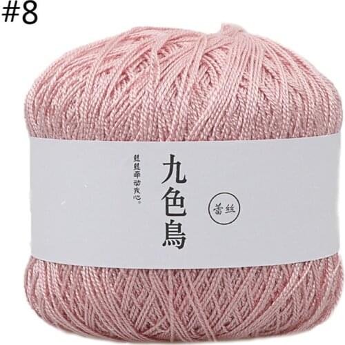 50g Silk Cotton Milk Crochet Yarn Baby Hand-Knitted Warm Soft Knitting Thread for Hand Knitting Supplies B0KB