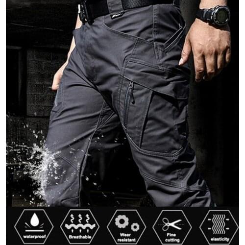 Tactical Pants Men Elastic Outdoor Military Army Trousers Men Multi-Pocket Waterproof Wear Resistant Casual Cargo Pants
