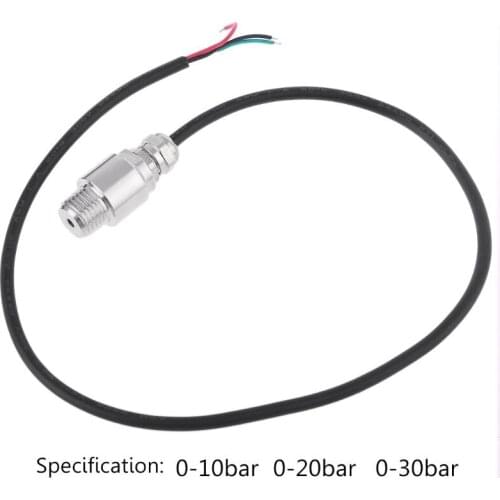 DC 5V 1/4 NPT Pressure Transducer Transmitter Sensor Stainless Steel Oil Air Water 10/20/30 Bar