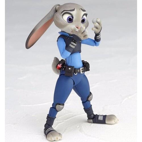 Disney Yamaguchi style Zootopia judy 11cm rabbit police officer Judy Hops articulated boxed hand-made decorative ornaments