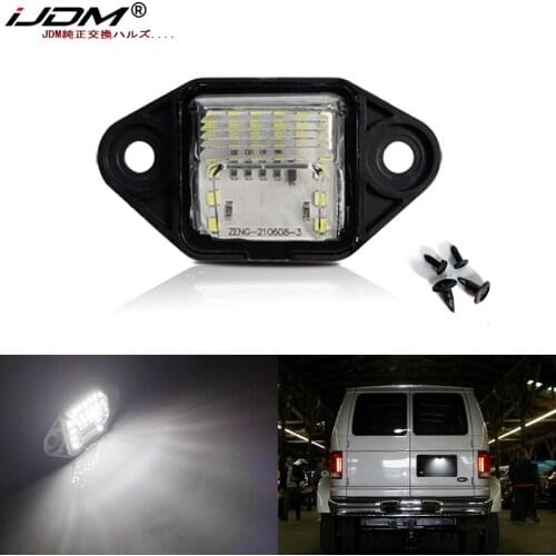 IJDM Car Xenon White 3W T10 OEM-Fit LED License Plate Light For Ford E150 E250 E350 E450 E550 License Plate Light Tag Lamp 12V