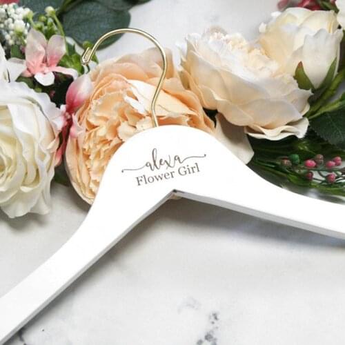 Laser Cut Custom Wedding Hanger Personalized Bridal Hanger Bridesmaids Gift Engraved Wedding Clothes,Dress Hanger