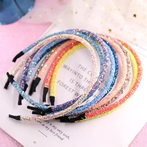 Baby Girls Shiny Rhinestone Hair bands Diamond Hair Hoop Hair Accessories for Women Crystal Headbands For Children Headwear