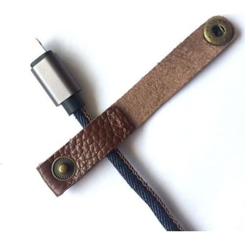 Cable Organizer Wire Holder Protective Cable Charger Desk Accessories Cowhide Cable Protector For wires Cable Management