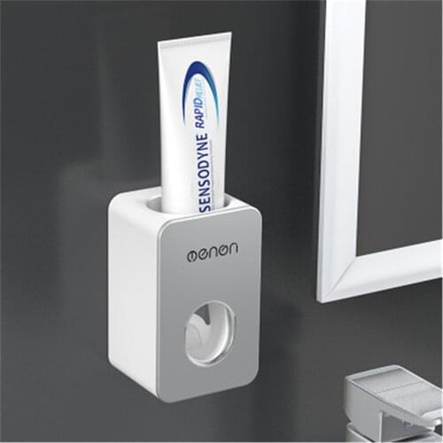 Dust-Proof Automatic Toothpaste Squeezer Wall Mount Family Toothpaste Dispenser Rack Family Toothbrush Holder Tools for Bathroom