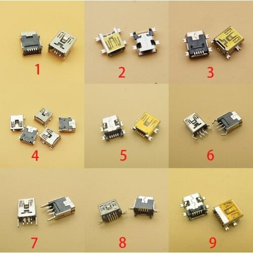 10pcs high quality Mini USB Type B Female 5 Pin 10pin SMT SMD PCB Socket Connector Short body USB V3 Micro USB