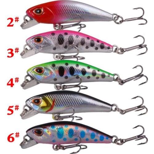 Fishing Lure 4.5cm 3.5g Mini Sinking Fishing Bait With Hook Plasitc Fishing Bait Size: 4.5cm Material: plastic