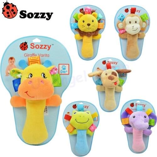 Sozzy musical baby rattles plush infant baby Toys animal plush toys Bene Rattles cute toy for Baby