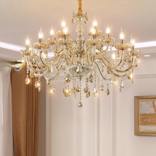 LED Chandeliers Crystal Lamp Living Room Decoration Luxury Crystal Chandelier Ceiling Hanging Lamp Home Kitchen Lighting Fixture