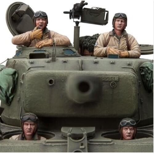 1/16 U.S. Tank Crew INCLUDE 4 man Resin Model Miniature figure Unassembly Unpainted