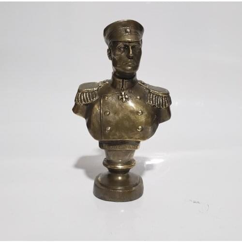 Home Living Room/Desk Decoration Gift High Quality Metal Bronze Sculpture Pavel Stepanovich Nakhimov Half-Length Portrait